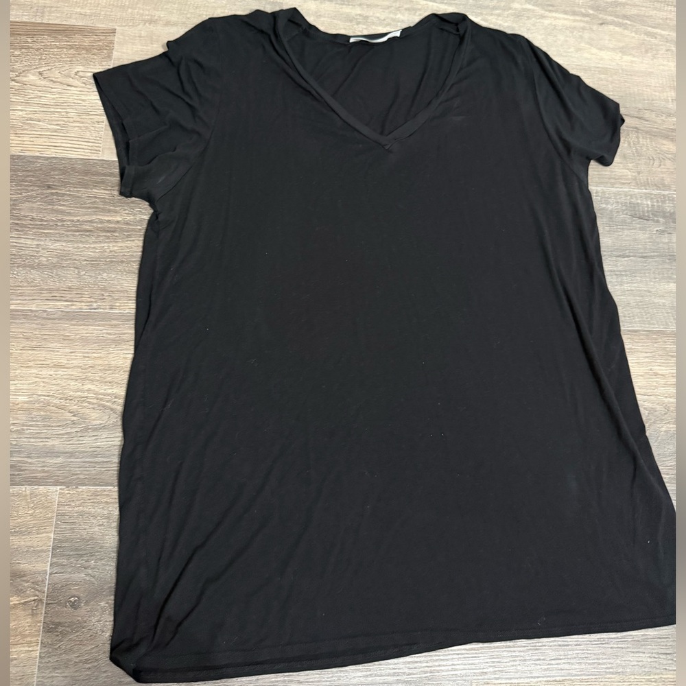 Elegant Black V-Neck Women's Tee